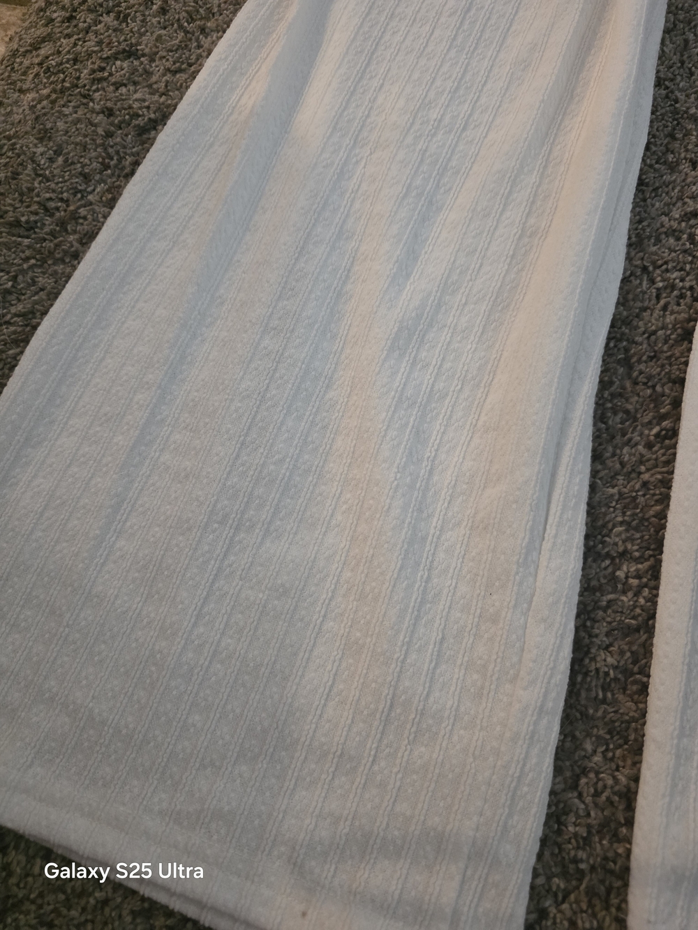 SHEIN White Ribbed Knit Pajama Pants